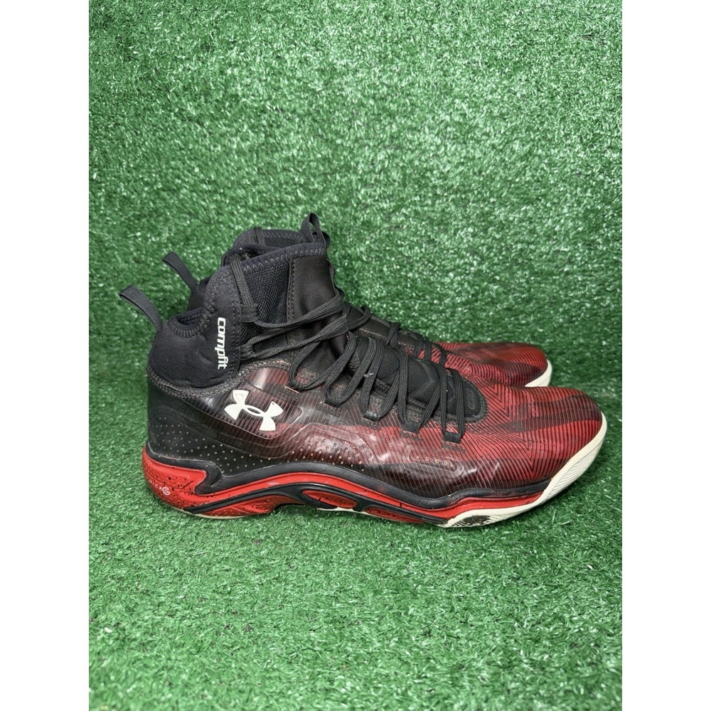 Under Armour Mens Size 13 Micro G Compfit Red Athletic Shoes Basketball Sneakers